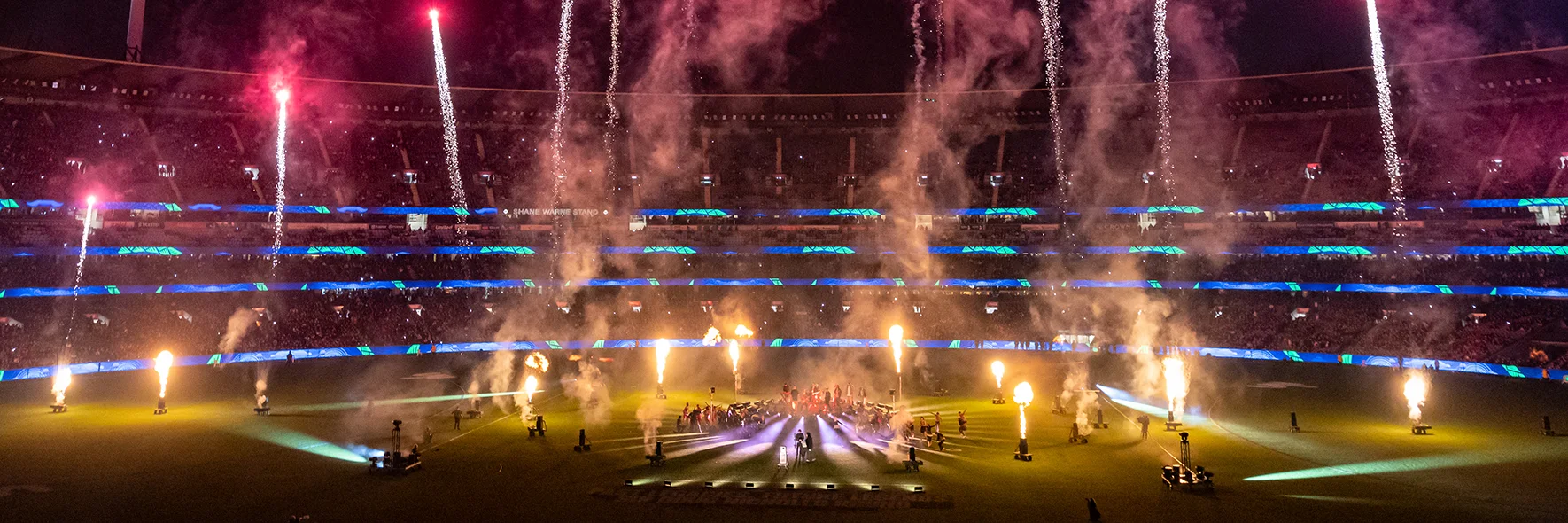 Fireworks, lights and performance for the Dreamtime at the G