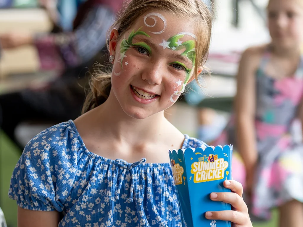 Children's face painting and popcorn