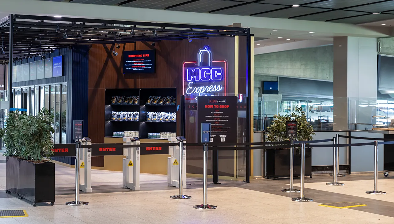 MCC Express outlet behind Entry gates