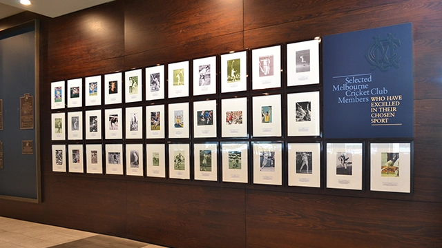 The MCC Wall of Excellence inside Gate 2 at the MCG