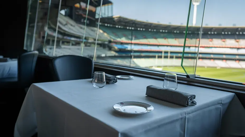 A dining setting in the Committee Room by Grossi
