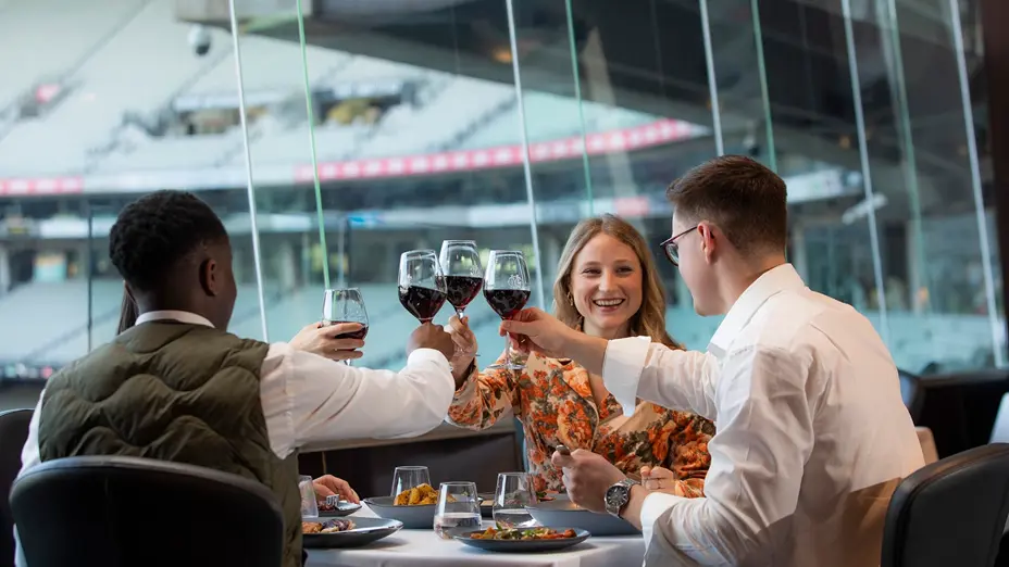A group of diners in the Committee Room by Grossi