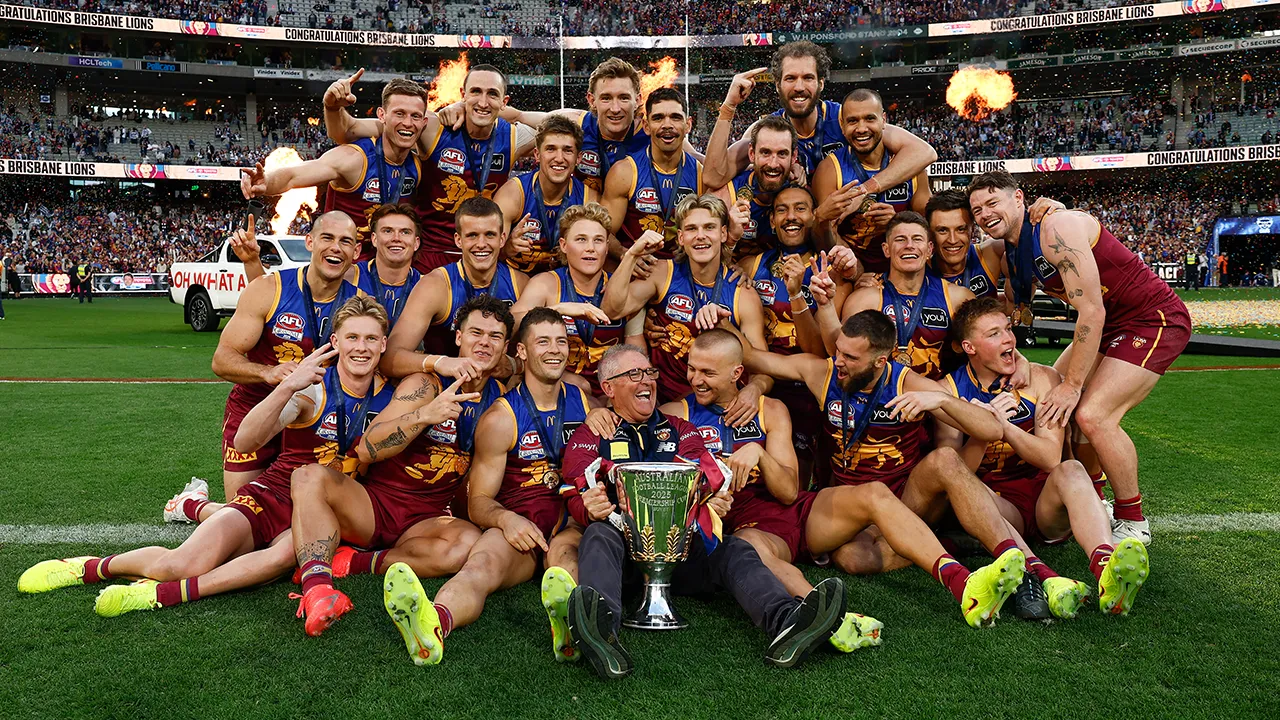 Brisbane Lions celebrating