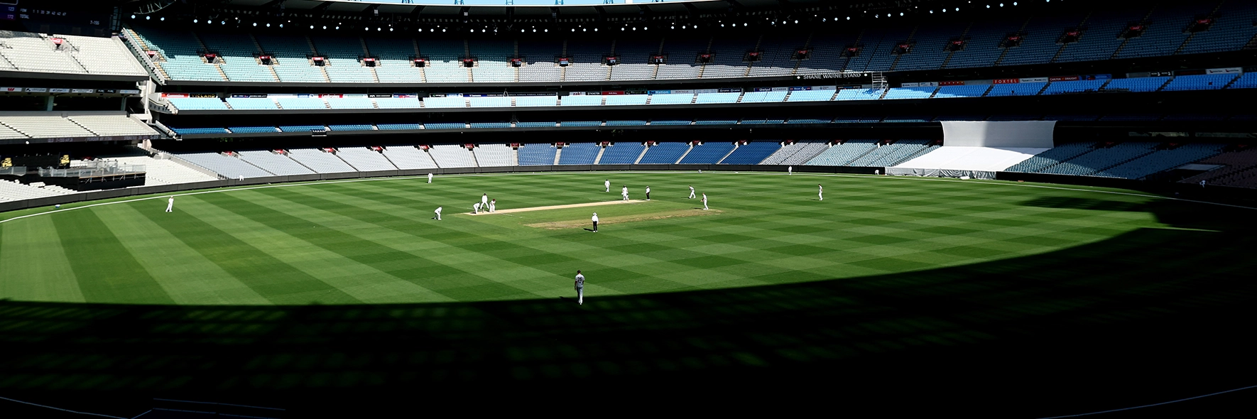 A view of the MCG during a Sheffield Shield match