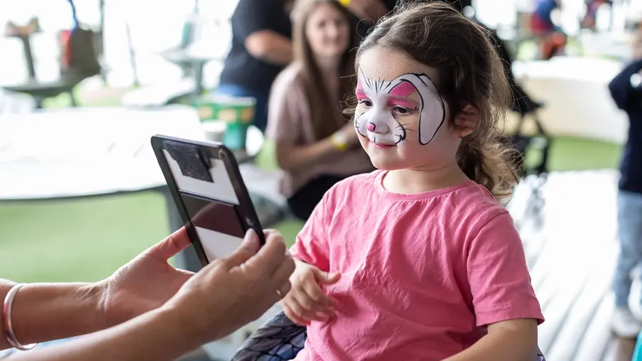 Easter bunny themed face painting