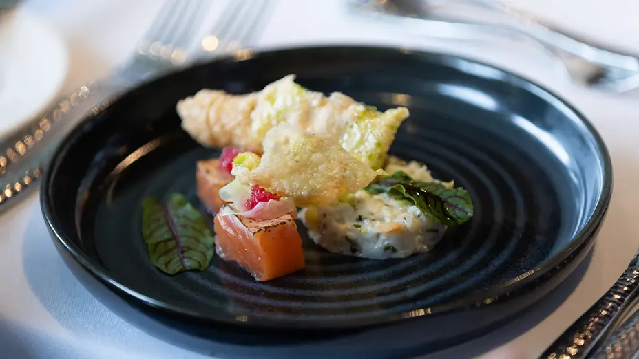 Salmon fine dining dish